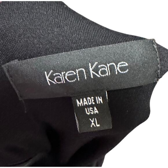 Karen Kane - Black Sequin Front Jersey Cocktail Dress - Size XL - Picture 5 of 10